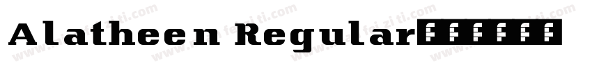 Alatheen Regular字体转换